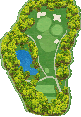 千葉セントラルゴルフクラブ A2番ホール コース図