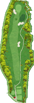 ダンロップゴルフコース OUT1番ホール コース図