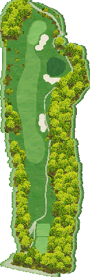 ダンロップゴルフコース OUT6番ホール コース図