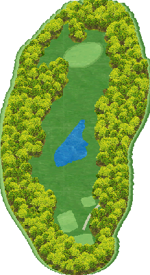 北海道リバーヒルゴルフ倶楽部 OUT6番ホール コース図