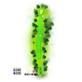晴山ゴルフ場 IN13番ホール コース図