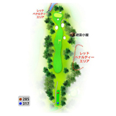 晴山ゴルフ場 IN17番ホール コース図