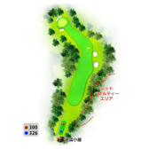 晴山ゴルフ場 IN18番ホール コース図