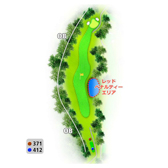 晴山ゴルフ場 OUT3番ホール コース図