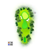 晴山ゴルフ場 OUT8番ホール コース図