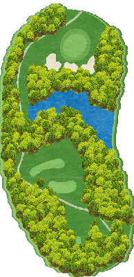 ジ・アッタテラスゴルフリゾート OUT4番ホール コース図
