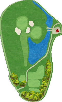 烏山城カントリークラブ 二の丸コース4番ホール コース図