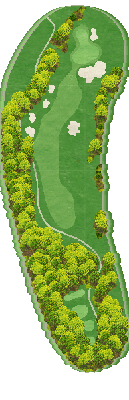 セントクリークゴルフクラブ WEST2番ホール コース図