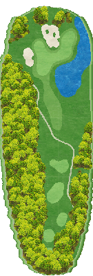 セントクリークゴルフクラブ WEST3番ホール コース図