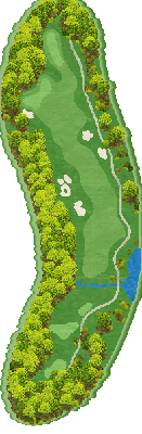 セントクリークゴルフクラブ WEST4番ホール コース図