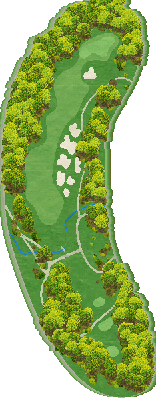 セントクリークゴルフクラブ WEST6番ホール コース図