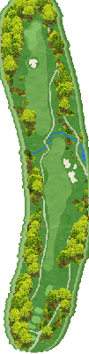セントクリークゴルフクラブ WEST8番ホール コース図