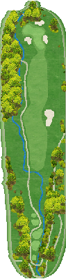 セントクリークゴルフクラブ EAST4番ホール コース図