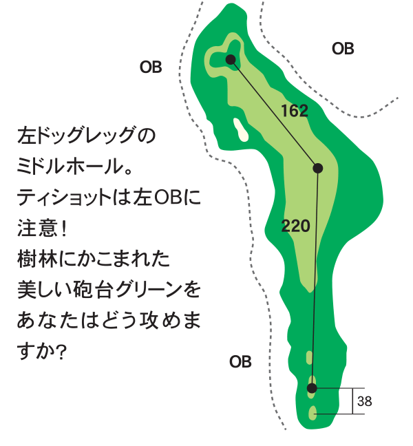 ザ・カントリークラブ・能登 みさごコース1番ホール コース図