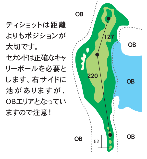 ザ・カントリークラブ・能登 みさごコース2番ホール コース図