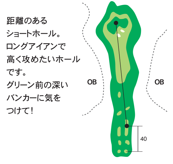 ザ・カントリークラブ・能登 みさごコース3番ホール コース図