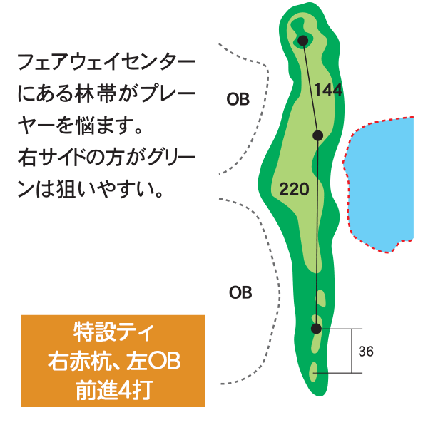 ザ・カントリークラブ・能登 おおたかコース3番ホール コース図