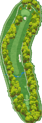 芸南カントリークラブ IN13番ホール コース図