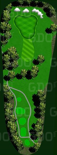 ベルフラワーカントリー倶楽部 IN11番ホール コース図