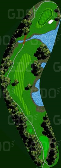 ベルフラワーカントリー倶楽部 OUT5番ホール コース図