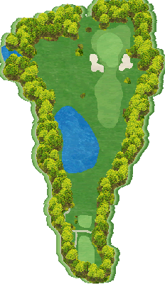 米子ゴルフ場 OUT8番ホール コース図