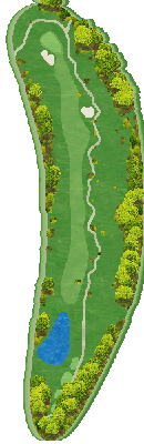 白河メドウゴルフ倶楽部 OUT2番ホール コース図
