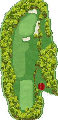 マナゴルフクラブ OUT3番ホール コース図