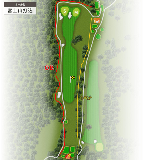 大富士ゴルフクラブ IN13番ホール コース図