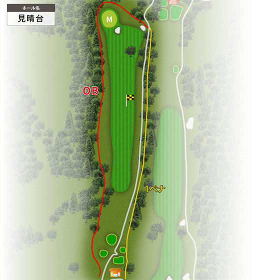 大富士ゴルフクラブ IN17番ホール コース図