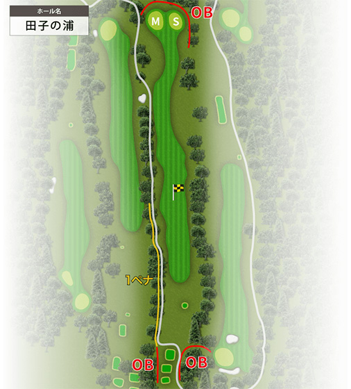 大富士ゴルフクラブ IN18番ホール コース図