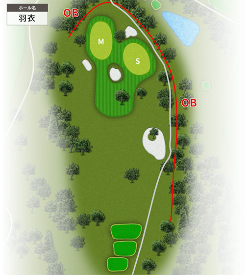 大富士ゴルフクラブ OUT3番ホール コース図