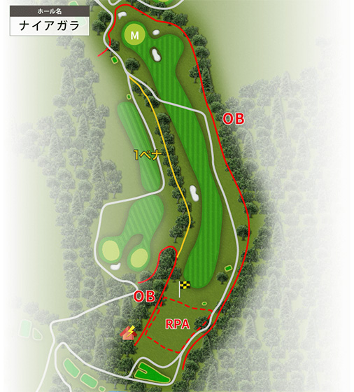 大富士ゴルフクラブ OUT4番ホール コース図