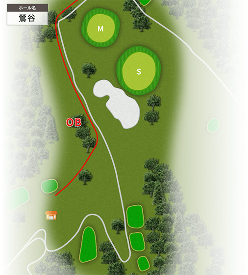 大富士ゴルフクラブ OUT5番ホール コース図