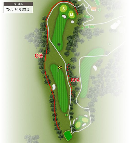 大富士ゴルフクラブ OUT7番ホール コース図