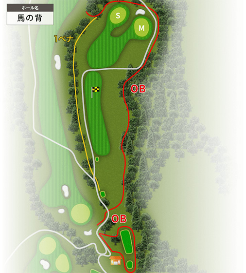 大富士ゴルフクラブ OUT8番ホール コース図