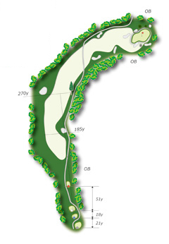 オリムピックナショナルＧＣ ＥＡＳＴ オーキッドコース12番ホール コース図