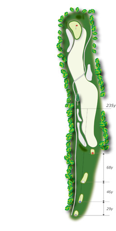 オリムピックナショナルＧＣ ＥＡＳＴ オーキッドコース15番ホール コース図