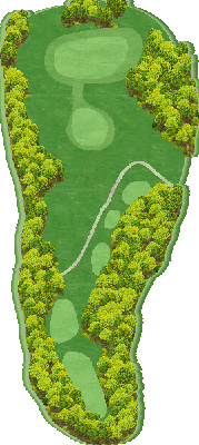 利根ゴルフ倶楽部（旧：霞南ゴルフ倶楽部） IN17番ホール コース図