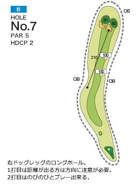 大博多カントリー倶楽部 杉7番ホール コース図