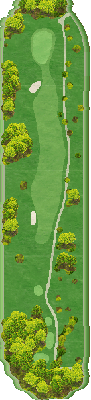 キングダムゴルフクラブ OUT1番ホール コース図