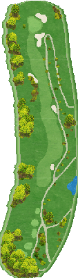 キングダムゴルフクラブ OUT2番ホール コース図
