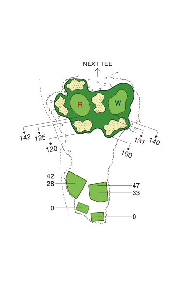 大利根カントリークラブ EAST COURSE IN15番ホール コース図