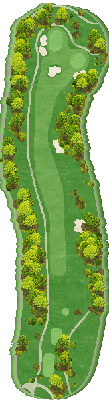 瀬田ゴルフコース 東コース・西コース 西OUT1番ホール コース図