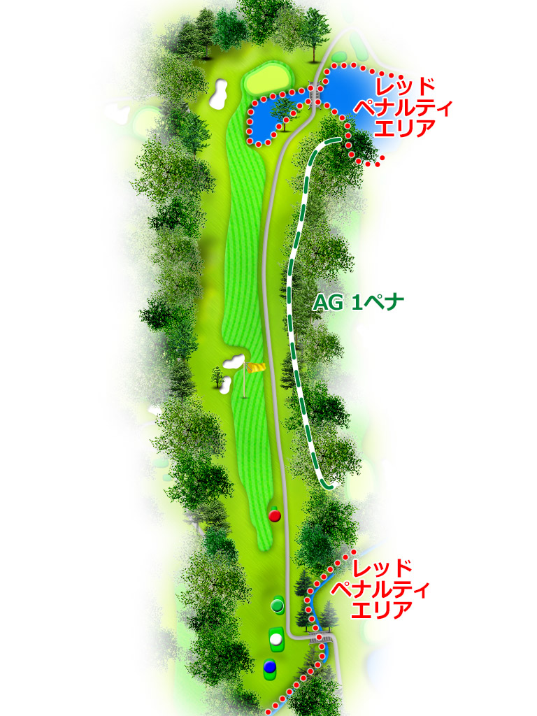 西富士ゴルフ倶楽部 OUT6番ホール コース図