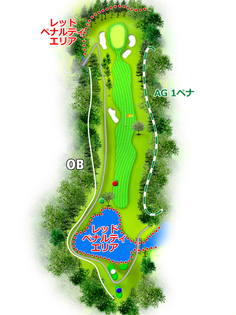 西富士ゴルフ倶楽部 OUT7番ホール コース図