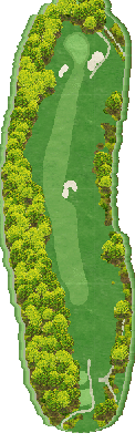 片山津ゴルフ倶楽部 ウエスト（旧称：山代山中ゴルフ場） あすなろOUTコース9番ホール コース図