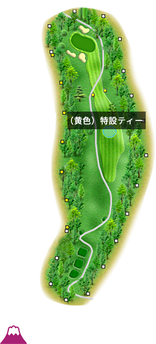 敷島カントリー倶楽部 IN10番ホール コース図