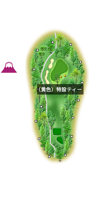敷島カントリー倶楽部 IN11番ホール コース図