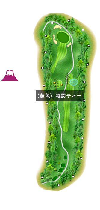 敷島カントリー倶楽部 IN12番ホール コース図