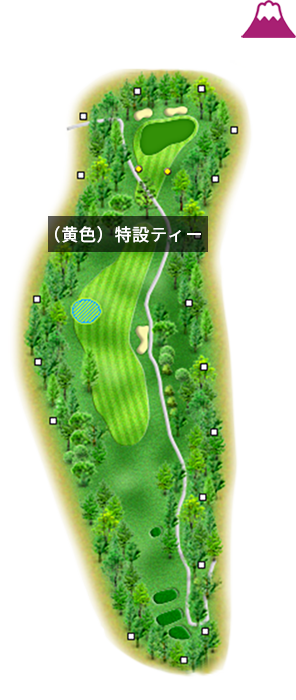 敷島カントリー倶楽部 IN14番ホール コース図